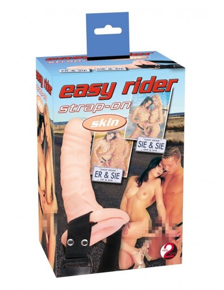Realistyczny Strapon Z Wibracjami Cyberskóra Easy Rider Skin - Strap-ony, dilda na pasku z wibracją - 2