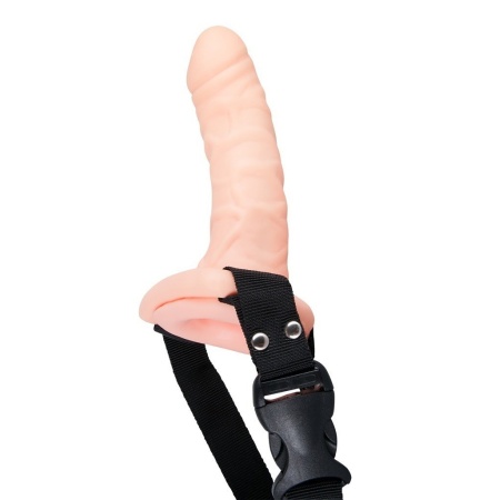 Wibrator typu strap-on Easy Rider Skin – wydrążony, długość 17 cm, średnica wewnętrzna 3,2 cm - 3