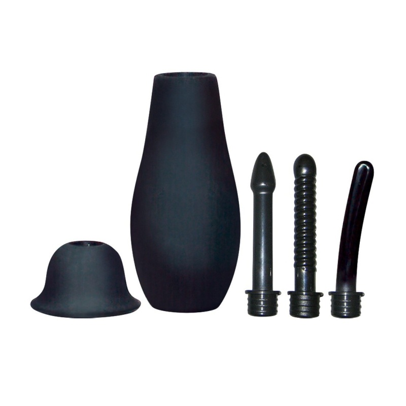 Irygator analny Intimate Shower – manualny, 3 wymienne końcówki 12 cm, gruszka 100 ml - 2