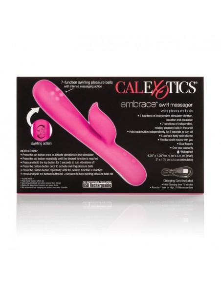 Wibrator Króliczek Embrace Swirl Massager Pink - Wibratory Króliczki - 5