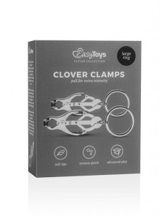 Zaciski na sutki - Japanese Clover Clamps With Ring - Klamry i klipsy na sutki - 1