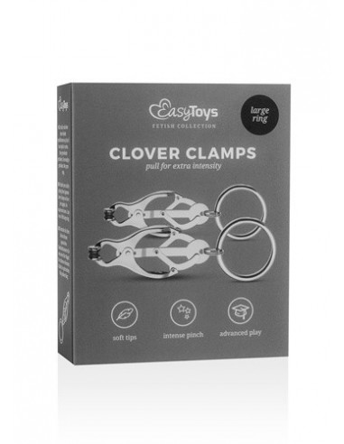 Zaciski na sutki - Japanese Clover Clamps With Ring - Klamry i klipsy na sutki - 1