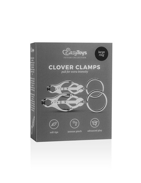Zaciski na sutki - Japanese Clover Clamps With Ring - Klamry i klipsy na sutki - 1