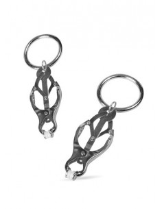 Zaciski na sutki - Japanese Clover Clamps With Ring - Klamry i klipsy na sutki - 1 2