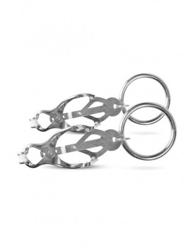 Zaciski na sutki - Japanese Clover Clamps With Ring - Klamry i klipsy na sutki - 3