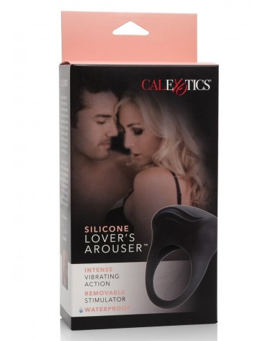 Pierścien erekcyjny wibrujący LOVERS AROUSER Czarny - Pierścienie erekcyjne wibrujące - 2