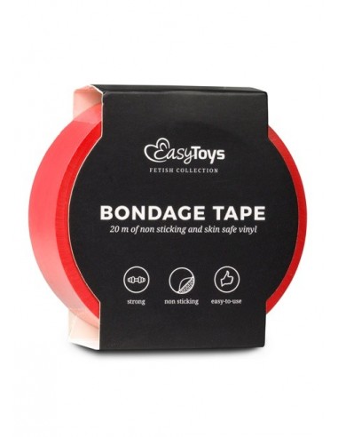 Taśma do krępowania BDSM Red Bondage Tape 20 m - Taśmy, szarfy do krępowania - 1
