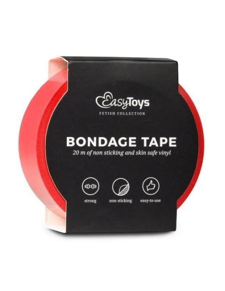 Taśma do krępowania BDSM Red Bondage Tape 20 m - Taśmy, szarfy do krępowania - 1
