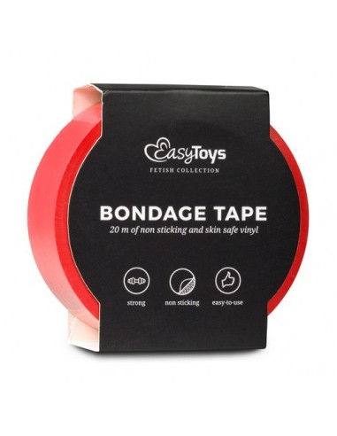 Taśma do krępowania BDSM Red Bondage Tape 20 m - Taśmy, szarfy do krępowania - 5
