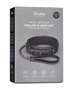Obroża ze smyczą BDSM Fetish collar with leash - Chokery, obroże i smycze - 1