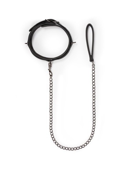 Obroża ze smyczą BDSM Fetish collar with leash - Chokery, obroże i smycze - 3