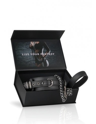 Obroża ze smyczą BDSM Fetish collar with leash - Chokery, obroże i smycze - 7