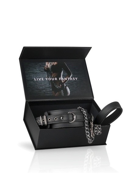 Obroża ze smyczą BDSM Fetish collar with leash - Chokery, obroże i smycze - 7
