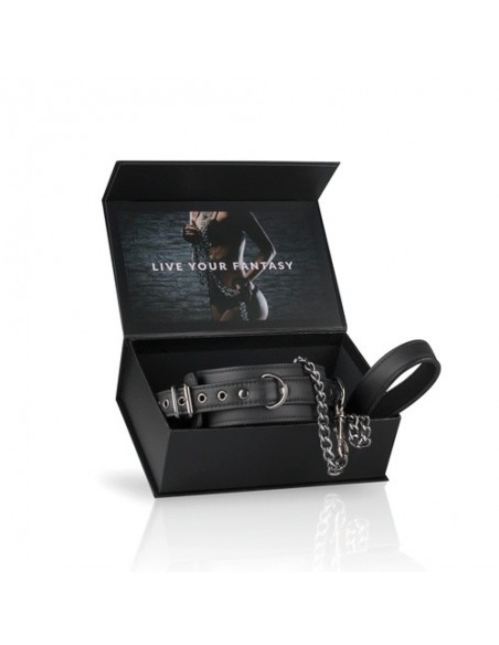 Obroża ze smyczą BDSM Fetish collar with leash - Chokery, obroże i smycze - 14