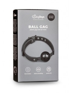 Knebel erotyczny Ball Gag With PVC Ball - Black - Kneble do ust - 1