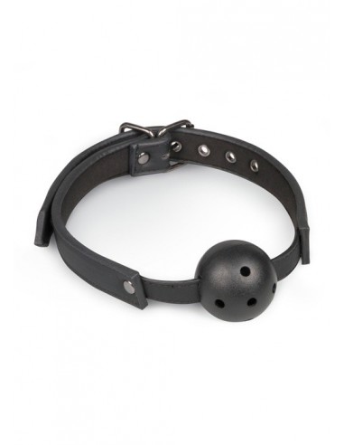 Knebel erotyczny Ball Gag With PVC Ball - Black - Kneble do ust - 2