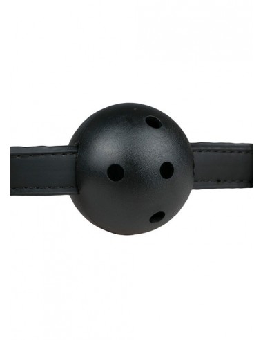 Knebel erotyczny Ball Gag With PVC Ball - Black - Kneble do ust - 4