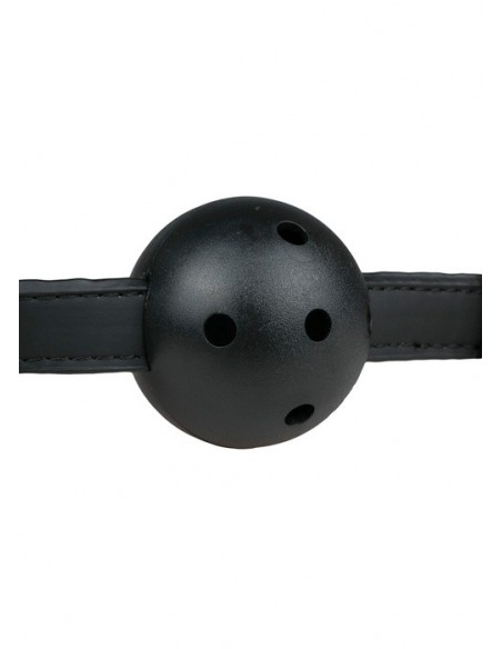 Knebel erotyczny Ball Gag With PVC Ball - Black - Kneble do ust - 4