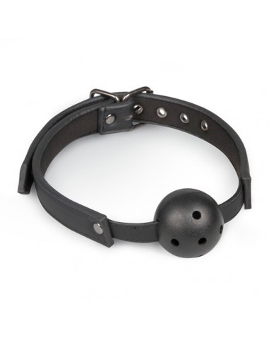 Knebel erotyczny Ball Gag With PVC Ball - Black - Kneble do ust - 5