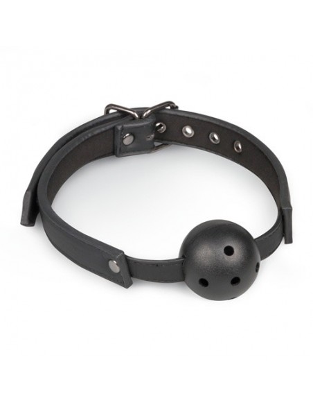 Knebel erotyczny Ball Gag With PVC Ball - Black - Kneble do ust - 5