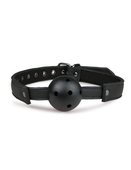 Knebel erotyczny Ball Gag With PVC Ball - Black - Kneble do ust - 7