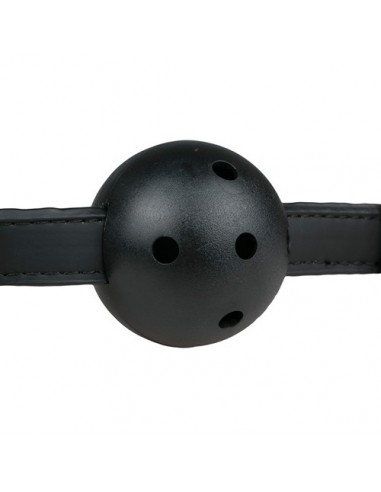 Knebel erotyczny Ball Gag With PVC Ball - Black - Kneble do ust - 8