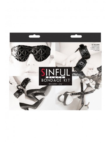 Zestaw gadżetów erotycznych INFUL BONDAGE KIT BLACK - Śmieszne gadżety, prezenty - 1