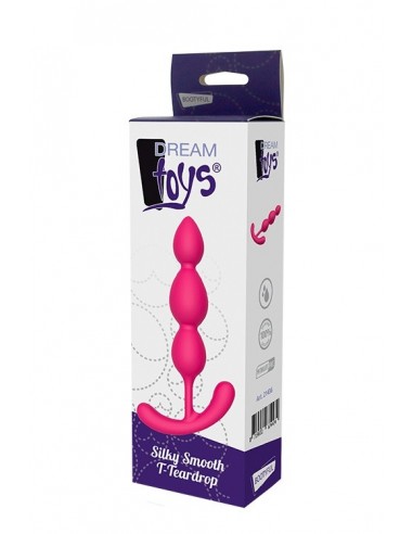 Korek analny zatyczka DREAM TOYS SILKY SMOOTH T-TEARDROP - Korki analne silikonowe - 2