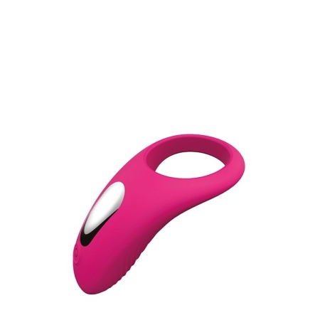 Pierścień na penisa RINGS OF LOVE COUPLES ENHANCER MAGENTA - elastyczny silikonowy stymulator z wibracją w wypustce o uniwersaln - 1