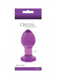 ButtPlug Korek analny - CRYSTAL MEDIUM PURPLE - Korki analne szklane - 1 2