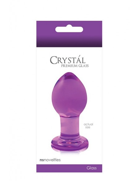 ButtPlug Korek analny - CRYSTAL MEDIUM PURPLE - Korki analne szklane - 2