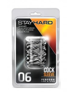 Stymulująca Nakładka Stay Hard Cock Sleeve 06 Clear - Przedłużki i nakładki na penisa - 1 2