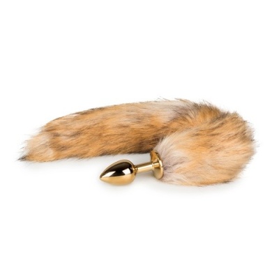 Korek analny z lisim ogonem Fox NO1 - metalowy, długość części wkładanej 6 cm, średnica 2,7 cm - 1