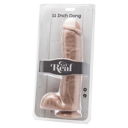 Dildo Get Real 11 z jądrami i przyssawką 28 cm - 2