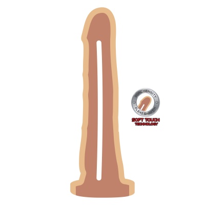 Dildo Dual Density Dong 7.5 cala z przyssawką – 19 cm - 1 2