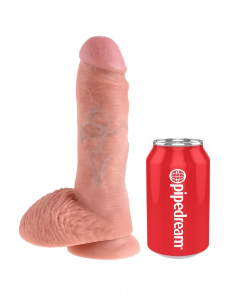 Realistyczne Dildo Cock  8 Inch W/ Balls Flesh - Dilda realistyczne - 3