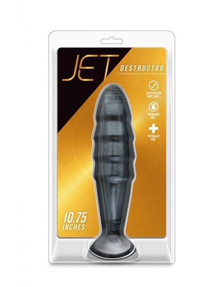 Korek analny zatyczka JET DESTRUCTOR CARBON METALLIC BLACK - Duże Korki Analne - 2