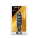 Jet Destructor Carbon Metallic Black - wtyczka analna z przyssawką i rowkami, 27,3 cm - 2