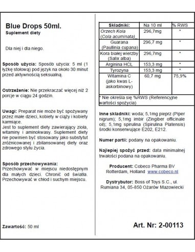 Wzmocnienie erekcji Blue Drops 50 ml - Dłuższa i mocniejsza erekcja - 4