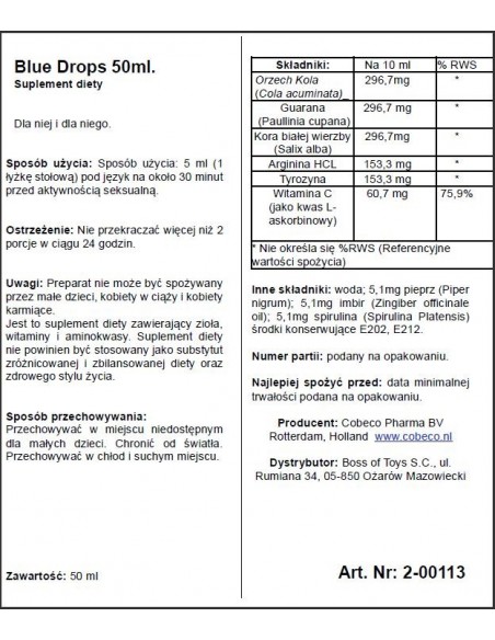 Wzmocnienie erekcji Blue Drops 50 ml - Dłuższa i mocniejsza erekcja - 4