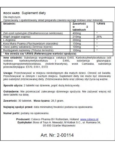 Przyśpiesz erekcję Rock Hard (30 CAPS)  - Dłuższa i mocniejsza erekcja - 2