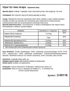 Wzmocnienie erekcji Viper 4 kaps. - Dłuższa i mocniejsza erekcja - 1 2