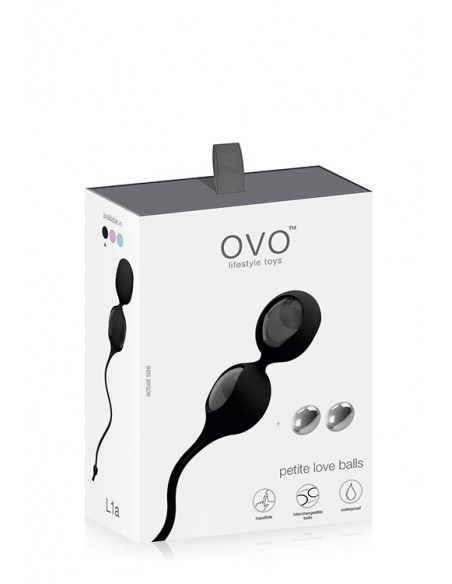Kulki gejszy OVO L1A LOVE BALL BLACK - Kulki Gejszy Podwójne i Pojedyncze - 3