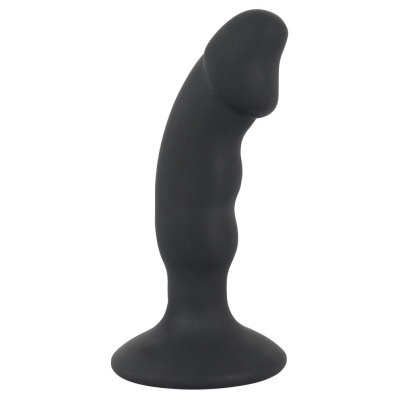 Wibrujący korek analny Black Velvets Rechargeable Plug – zakrzywiony, 7 trybów wibracji, 14 cm, średnica 3,2 cm - 1