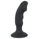 Wibrujący korek analny Black Velvets Rechargeable Plug – zakrzywiony, 7 trybów wibracji, 14 cm, średnica 3,2 cm - 1