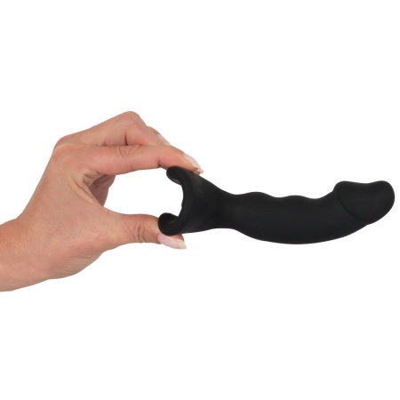 Wibrujący korek analny Black Velvets Rechargeable Plug – zakrzywiony, 7 trybów wibracji, 14 cm, średnica 3,2 cm - 4