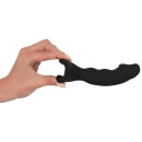 Wibrujący korek analny Black Velvets Rechargeable Plug – zakrzywiony, 7 trybów wibracji, 14 cm, średnica 3,2 cm - 4