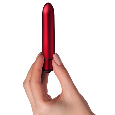 Wibrobulletka Scarlet Velvet Red z 10 trybami wibracji, długość 9,2 cm, średnica 1,7 cm - 1 2
