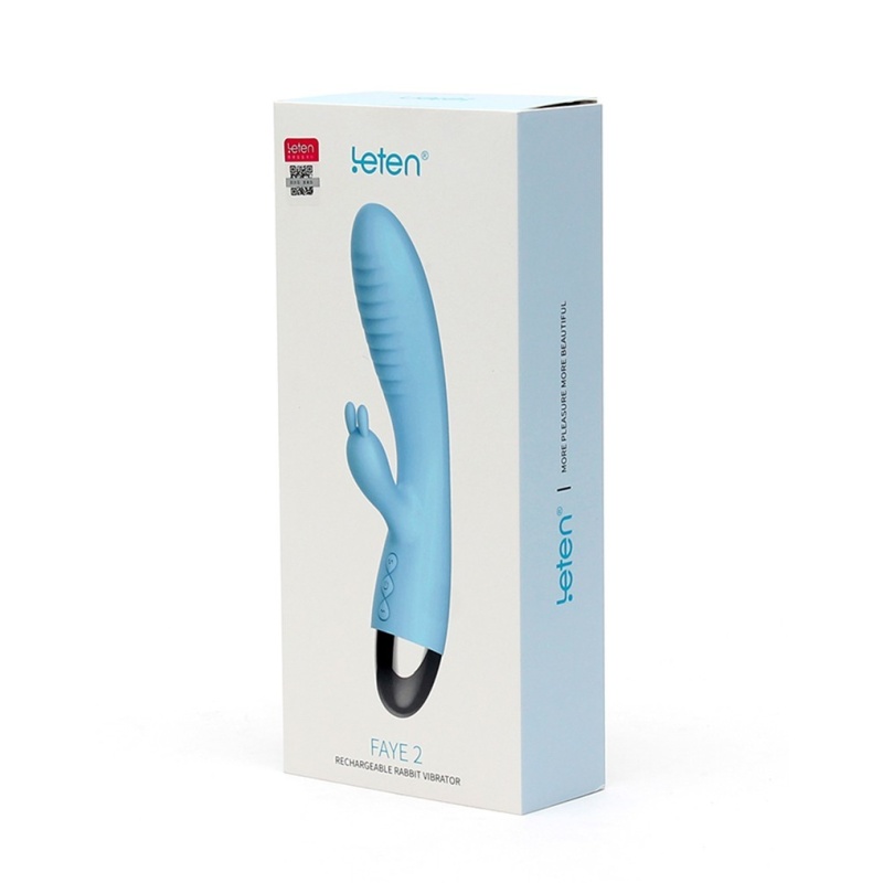 Wibrator Króliczek Faye 2 Turkusowy 19 cm - 2
