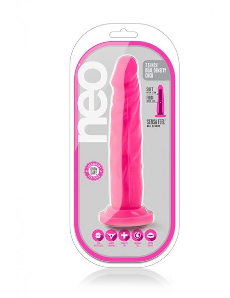 Realistyczne Dildo Neo 7.5Inch Dual Density Cock Neon Pink - Dilda realistyczne - 2